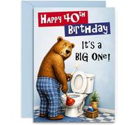 Funny 40th Birthday Card - Its a Big One - For Son Brother Dad Uncle Brother-in-Law - A5 with Blue Envelope - UK Made