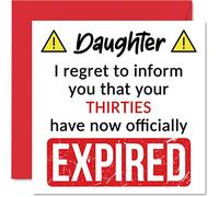 Funny 40th Birthday Cards for Daughter - Your Thirties Have Expired - Happy Birthday Card for Daughter from Mum Dad Parents, 145mm Banter Joke Humour Bday Greeting Cards Gift