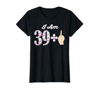 Funny 40th Birthday Cute Finger I Am 39 Plus 40 Year gift T-Shirt