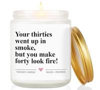 Funny 40th Birthday Gifts for Women, 40th Birthday Candle for Mum, Wife, Friends, Auntie Sister, Christmas, Thanksgiving Day, New Year's Day, Hand-Poured Soy Candle Lavender 7OZ