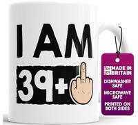 Funny 40th Birthday Mug - I AM 39+1 Rude Gift - Gag Coffee Cup for Men & Women - Milestone Birthday - Novelty Celebration Mug Turning 40 Years Old as a Joke - Dishwasher Microwave Safe (39+1)