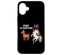 Funny 40th Birthday Party Unicorn Celebration Cute Case for iPhone 16 Plus