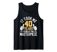 Funny 40th Birthday Retro Graphic Forty Years Old Men Women Tank Top