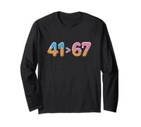 Funny 41 4 1 Drippy Ice Cream Sprinkles 41 Greater Than 67 Long Sleeve T-Shirt