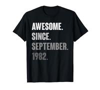 Funny 41st Birthday 41 Year Old September 1982 Vintage Retro T-Shirt