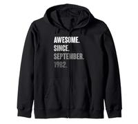 Funny 41st Birthday 41 Year Old September 1982 Vintage Retro Zip Hoodie