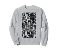 Funny 41st Birthday Shirt Old Meter Funny 41 Year Old Gifts Sweatshirt