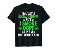 Funny 420 Bong Cannabis Marijuana Leaf Pot Head Stoner Humor T-Shirt