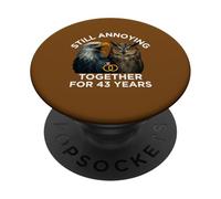 Funny 43rd Anniversary Still Annoying Couple 43 Years PopSockets Adhesive PopGrip