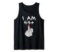 Funny 44 Plus 1 Middle Finger Women 45th Birthday Humor Tank Top
