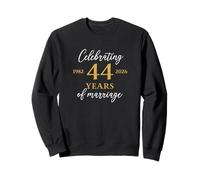 Funny 44 Years of Marriage 1982 44th Wedding Anniversary Sweatshirt