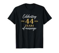 Funny 44 Years of Marriage 1982 44th Wedding Anniversary T-Shirt
