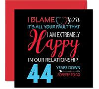 Funny 44th Anniversary Card for Wife or Husband
