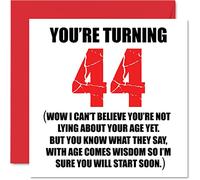 Funny 44th Birthday Cards for Men Woman - Start Lying - Fun Birthday Card for Dad Mum Brother Sister Grandad Nanny Grandma Uncle Auntie, 145mm Rude Joke Humour Greeting Cards