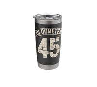 Funny 45th Birthday Oldometer Odometer 45 yrs Old Joke Stainless Steel Insulated Tumbler