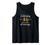 Funny 46 Years of Marriage 1981 46th Wedding Anniversary Tank Top