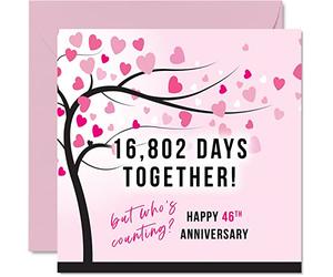 Funny 46th Anniversary Card for Wife or Husband, 16802 Days Together