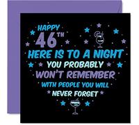 Funny 46th Birthday Card for Women and Men, Won't Remember