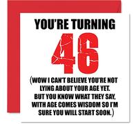 Funny 46th Birthday Cards for Men Woman, Start Lying