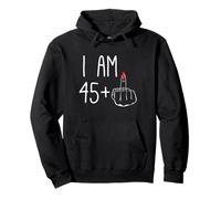 Funny 46th Birthday Women: I Am 45+1 Middle Finger FCK 46yrs Pullover Hoodie