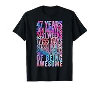 Funny 47th Birthday Shirt Old Meter Funny 47 Year Old Gifts T-Shirt