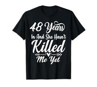 Funny 48th Years Anniversary Wedding She and He Family T-Shirt
