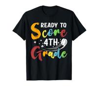 Funny 4th Grade Ready To Score Hockey Puck Back To School T-Shirt