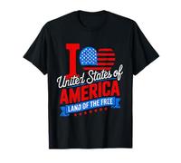 Funny 4th July USA I love America Land Of The Free 2025 T-Shirt