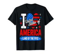 Funny 4th July USA I love America Land Of The Free T-Shirt