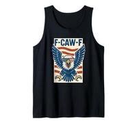 Funny 4th of July F Caw F Bald Eagle USA Flag Patriotic Tank Top