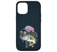 Funny 4th Of July Fishing - Patriotic Bass Fish Fisherman Case for iPhone 12/12 Pro