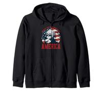 Funny 4th Of July God Bless This Great Chaos Called America Zip Hoodie
