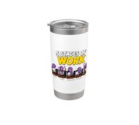 Funny 5 Stages of Work Octopus Office Humor Gift Stainless Steel Insulated Tumbler