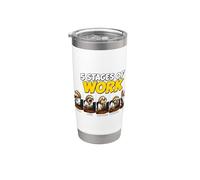 Funny 5 Stages of Work Sloth Office Humor Gift Stainless Steel Insulated Tumbler