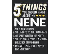 Funny 5 Things Grandma Nene Gift Idea: Daily Planner Notepad To Do Schedule, Medium 6x9 Inches, 120 Pages, Printed Cover