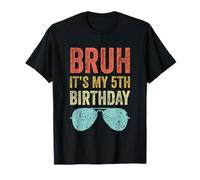 Funny 5 Year Old Kids Teen Slang Bruh It's My 5th Birthday T-Shirt