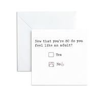 Funny 50th Birthday Card For Son, Daughter, Brother And Sister, 50th Birthday Card For Men And Women, 13 × 13 Cm, Blank Inside & Envelope Included