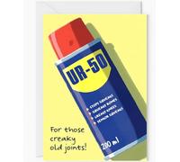Funny 50th Birthday Card - ‘UR 50’ Oil-Themed Design - Hilarious Milestone Gift for Him, Her, Dad, Uncle, or Brother with Envelope