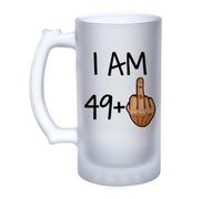 Funny 50th Birthday Gift idea, for Men and Women Turning 50 Years Old as a Joke Birthday Celebration,16oz Frosted, Tankard, Stein, Pint Beer Glass/Mug.