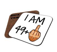 Funny 50th Birthday Gift idea, for Men and Women Turning 50 Years Old as a Joke Birthday Celebration, Drink Coaster (Square Coaster MDF)