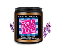 Funny 50th Birthday Gifts for Her, Happy 50th Birthday Candle Gifts for Women Sister Friend Wife, Funny 50 Birthday Decorations 50 Years Old Ideas Present Lavender Scented Candle
