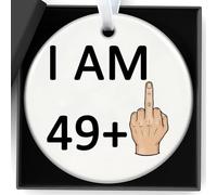 Funny 50th Birthday Gifts For Women Personalised Hanging Ornaments With Gift For Ornament For Decorations Indoor and Outdoor For Men, Women, Colleagues, Teacher Friends Signs Decor