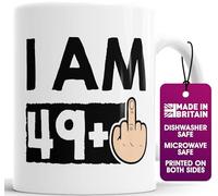Funny 50th Birthday Mug - I AM 49+1 Rude Gift - Gag Coffee Cup for Men & Women - Milestone Birthday - Novelty Celebration Mug Turning 50 Years Old as a Joke - Dishwasher Microwave Safe (49+1)