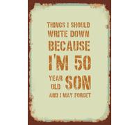 Funny 50th Birthday Notebook For Son: Blank Lined | 50th Birthday Gifts For Son