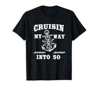 Funny 50th Birthday T-Shirt Cruisin my way into 50 Bday Gift