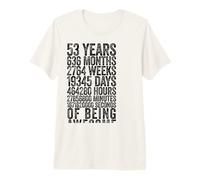Funny 53rd Birthday Shirt Old Meter Funny 53 Year Old Gifts Premium T-Shirt