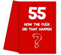 Funny 55th Birthday Card for Him or Her | Rude/Insult Bday Cards for Male or Female - 55th, 55, Funny Birthday Card