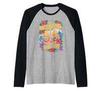 Funny 55th Birthday My Husband is 55 and Still Hot Raglan Baseball Tee