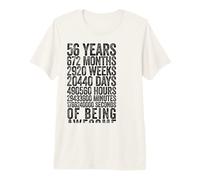 Funny 56th Birthday Shirt Old Meter Funny 56 Year Old Gifts Premium T-Shirt