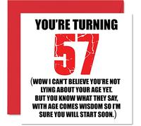 Funny 57th Birthday Cards for Men Woman, Start Lying